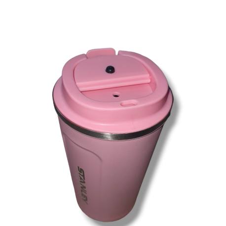 Vaso Termico tipo Stan Negro y Rosa