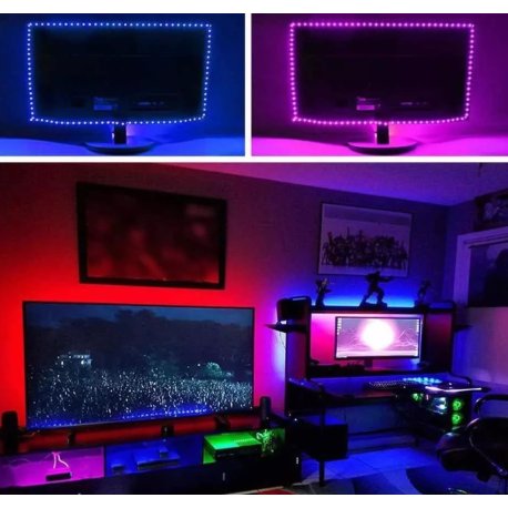 Tira led 5050 RGB usb 5mts