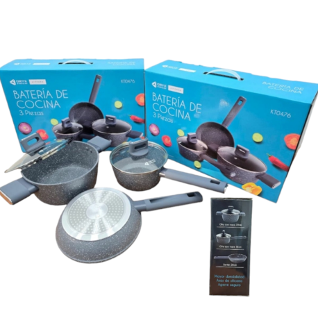 Set kit de ollas x3 GRIS