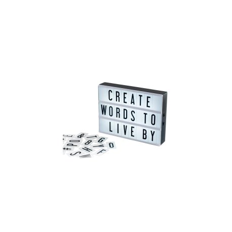 Cartel decorativo LED letras Negras
