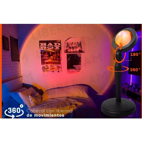 Velador luz de atardecer RGB