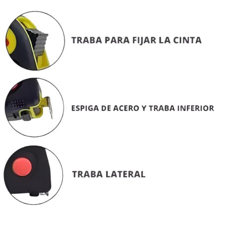 Cinta métrica 3mts engomada GIANT