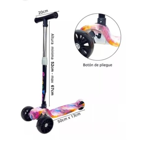 Monopatin 3 ruedas 30kg 3 a 8