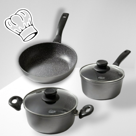 Set kit de ollas x3 GRIS