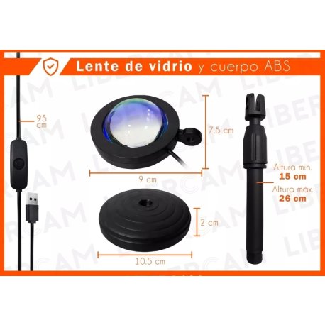 Velador luz de atardecer RGB
