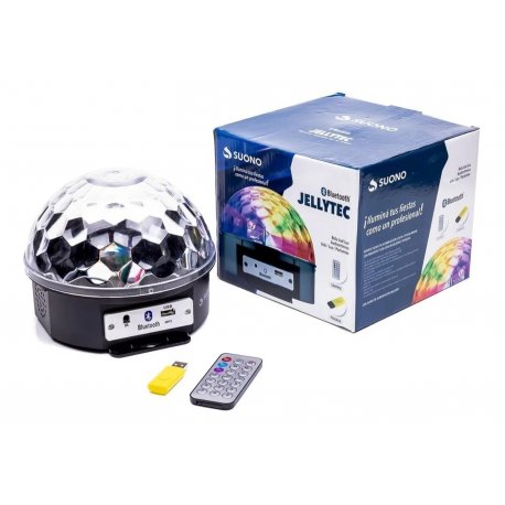 Media esfera con luz y parlante bluetooth