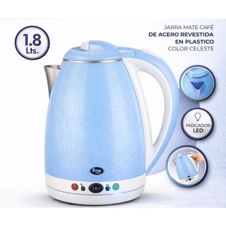 Pava/Jarra electrica C/corte mate plastico metal