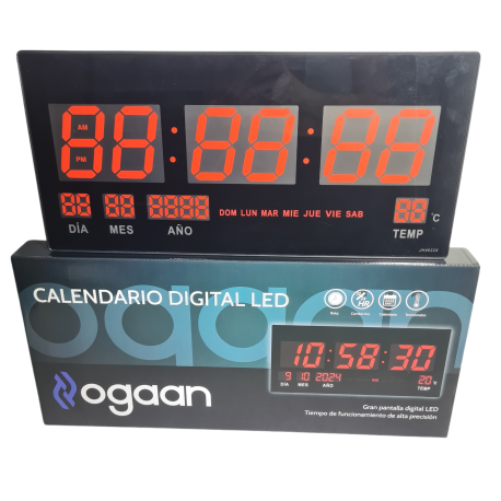 Reloj calendario digital grande