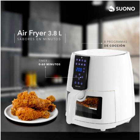 Freidora de aire digital 3.8L 1450W