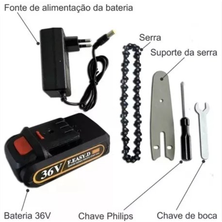 Motosierra portatil recargable