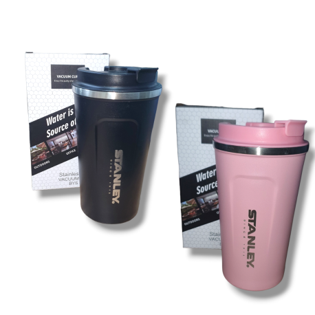 Vaso Termico tipo Stan Negro y Rosa