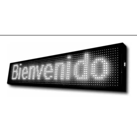 Cartel led programable 1mts blanco