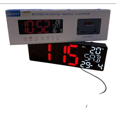 Reloj calendario digital colores