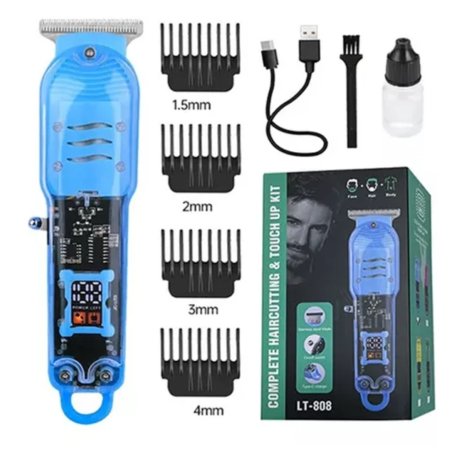 Corta pelo recargable diseño transparente