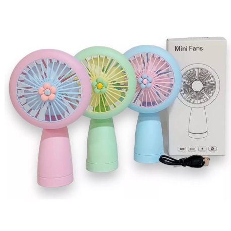 Ventilador USB con Luz Diseño Flor