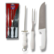 Cuchillo con chaira y tenedor