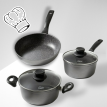Set kit de ollas x3 GRIS