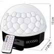 Media esfera con luz y parlante bluetooth